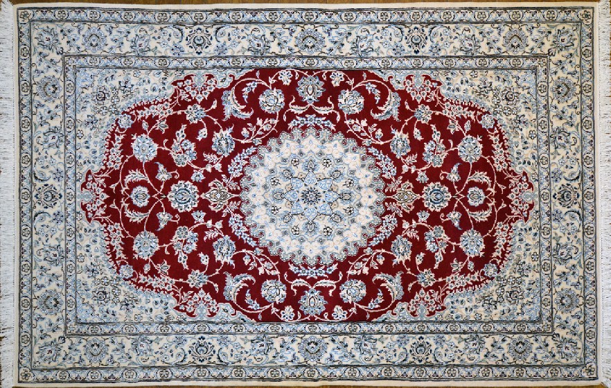ペルシャ絨毯 ナイン 新品 207x141 ウール Persia Naein ペルシャ絨毯 ナイン産 ウール 148x244cm 手織りラグ